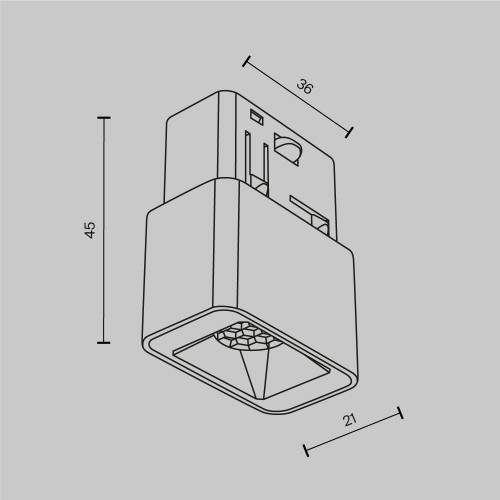 
                    Трековый светодиодный светильник Maytoni Technical Exility Points S TR100-2-2W3K-S-W        
    