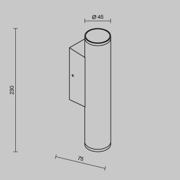 Уличный настенный светильник Maytoni Outdoor Tube O508WL-L6B3K