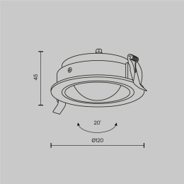 Встраиваемый светодиодный светильник Maytoni Technical Downlight Lens DL105-12W3K-W