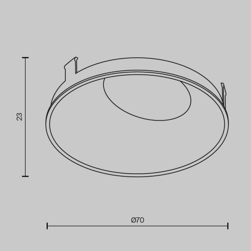 
                    Декоративная рамка-отражатель Maytoni Technical Wise Ring057-10-MG        
    