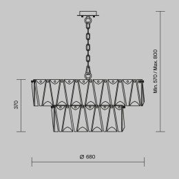 Подвесная люстра Maytoni Puntes MOD043PL-12CH