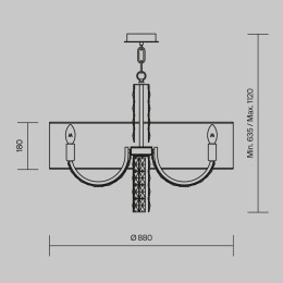 Подвесная люстра Maytoni Talento DIA008PL-08CH