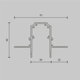 Шинопровод Maytoni Technical Magnetic track system Exility TRX034-423.12B