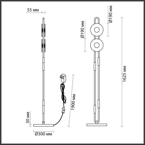 
                    Торшер Odeon Light Exclusive Modern Magnet 5407/23FL        
    