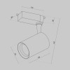 
                    Трековый светильник Maytoni Technical Vuoro TR003-1-10W3K-S-B        
    