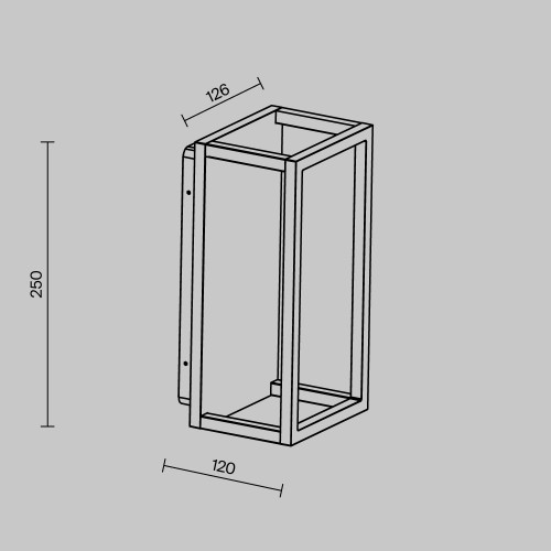 
                    Уличный настенный светильник Maytoni Outdoor Frame O527WL-L12B3K        
    