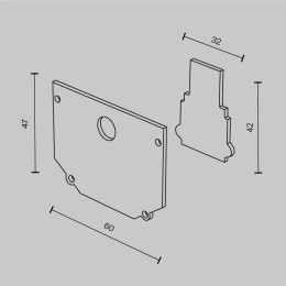 Заглушка Maytoni Technical Exility (2шт) TRA034EC-SCH-42B