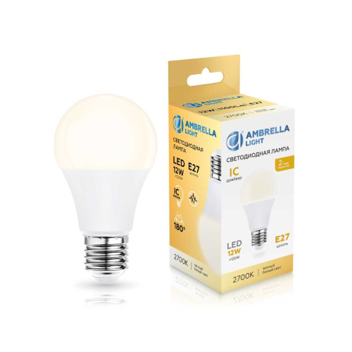 
                    Лампа светодиодная Лон A60 12W 2700K Ambrella light Bulding 601203        
    