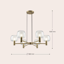 Подвесная люстра Maytoni Vision MOD411PL-06G