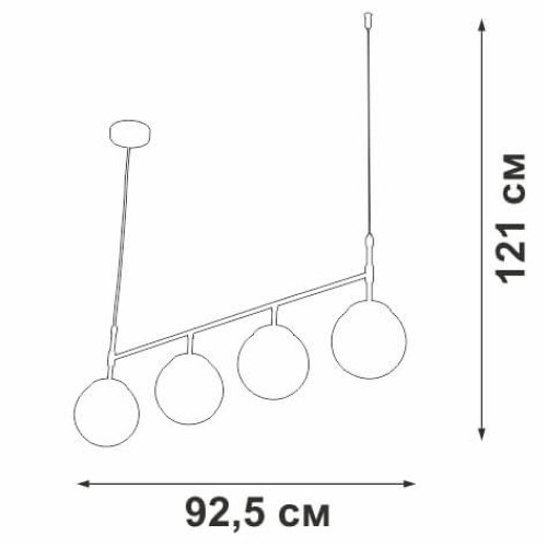 
                    Подвесная люстра Vitaluce V4717-1/4S        
    