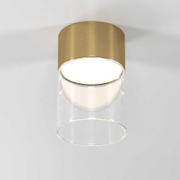 Потолочный светодиодный светильник Elektrostandard Lumen 25047/LED 10W 4000К латунь/прозрачный a064707