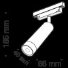 
                    Трековый светодиодный светильник для магнитного шинопровода Maytoni Track Lamps TR019-2-7W4K-B        
    