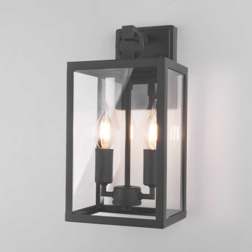 
                    Уличный настенный светильник Elektrostandard Candle 35150/D темно-серый a058478        
    