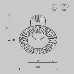 Встраиваемый светильник Maytoni Technical DL124-10W-2.7K-TRS-B