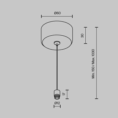 
                    Аксессуар Maytoni Technical CA029SW-L1000-B        
    