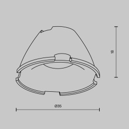Линза Maytoni Technical Downlight для Alfa LED 18° LensD35-18