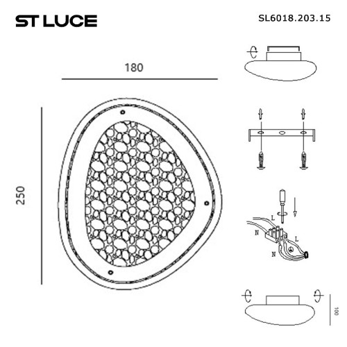 
                    Настенный светодиодный светильник ST Luce Enigma SL6018.203.15        
    