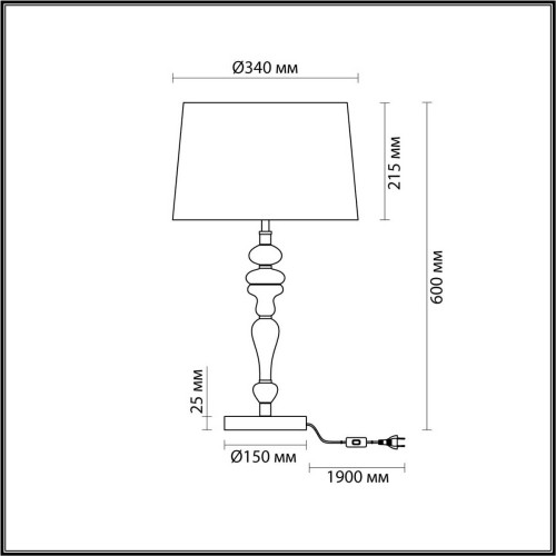 
                    Настольная лампа Odeon Light HOMI 5040/1T        
    