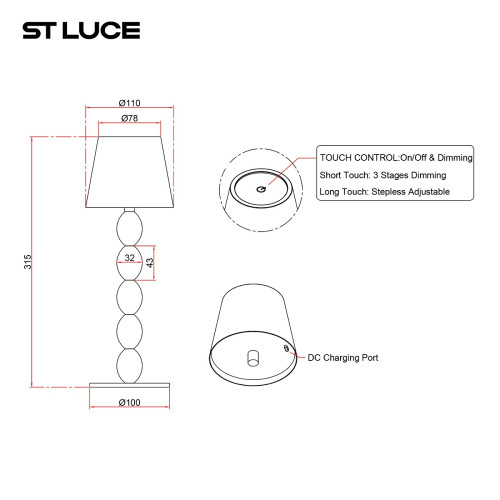 
                    Настольная лампа ST Luce Ease SL1011.414.01        
    