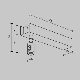 Основание потолочное Short для блока питания с вводом питания Maytoni Technical TRA156C-BB1-PT