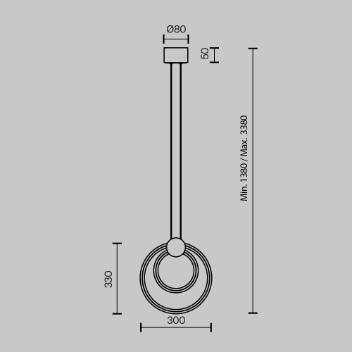 
                    Подвесной светодиодный светильник Maytoni Link MOD357PL-L14BS3K        
    