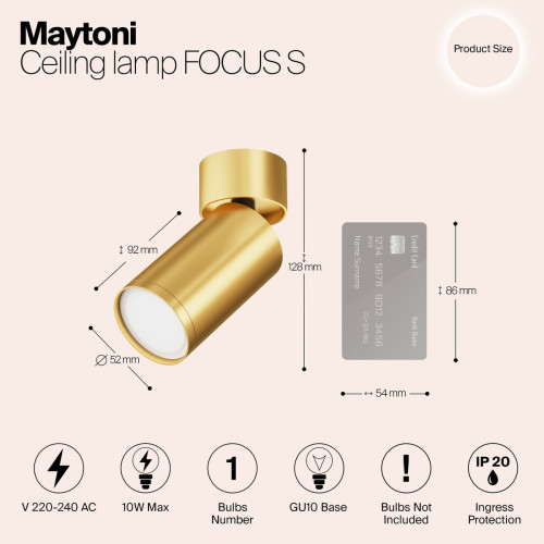
                    Спот Maytoni Technical Focus S C050CL-U-1MG        
    