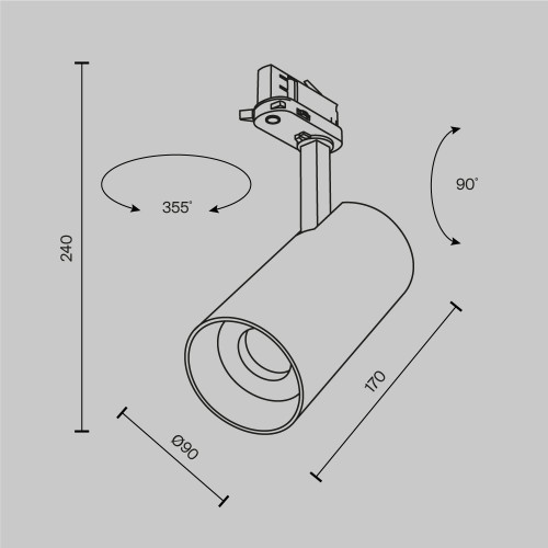 
                    Трековый светильник Maytoni Technical TR197-3-40WCCT-M-W        
    