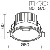 
                    Встраиваемый светодиодный светильник Maytoni Round DL058-12W4K-B        
    