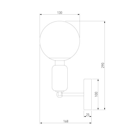 
                    Бра Eurosvet Bubble 50251/1 черный        
    