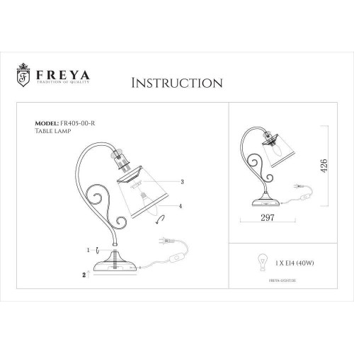 
                    Настольная лампа Freya Driana FR2405-TL-01-BZ        
    