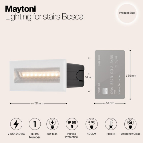 
                    Подсветка для лестниц Maytoni Bosca O045SL-L5W3K        
    