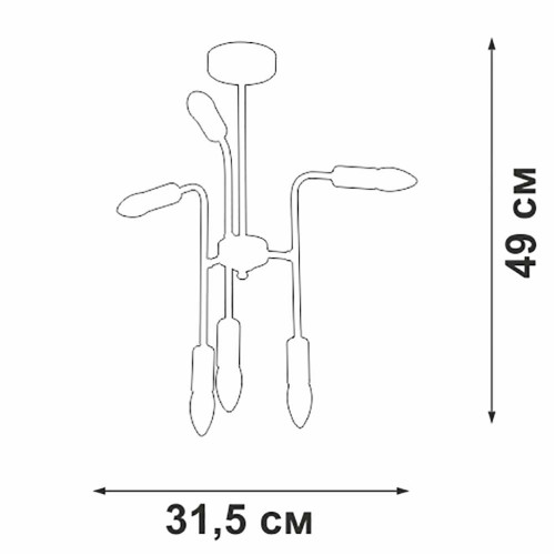 
                    Потолочная люстра Vitaluce V3022-1/6PL        
    