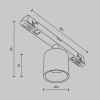 
                    Трековый светодиодный светильник Maytoni Technical Magnetic Exility Alfa S TR132-2-7W4K-BS        
    