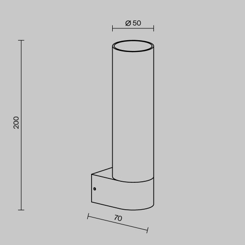 
                    Уличный настенный светильник Maytoni Outdoor Tube O508WL-L5B3K        
    