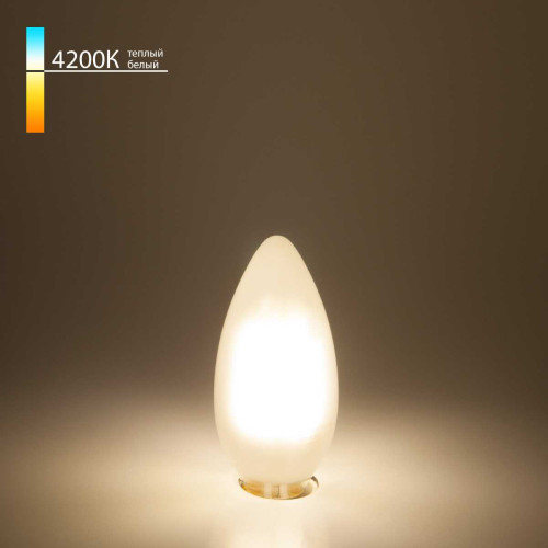 
                    Лампа светодиодная филаментная Elektrostandard E14 7W 4200K матовая a049063        
    