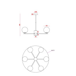Подвесная люстра Freya Marble FR5230PL-06BS