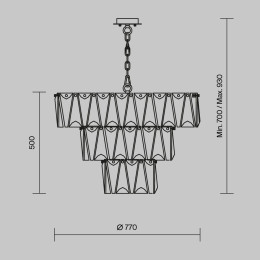 Подвесная люстра Maytoni Puntes MOD043PL-18G
