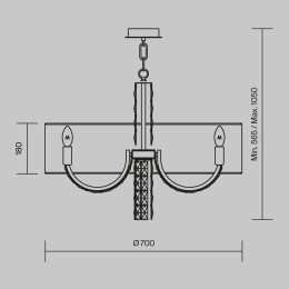 Подвесная люстра Maytoni Talento DIA008PL-06CH