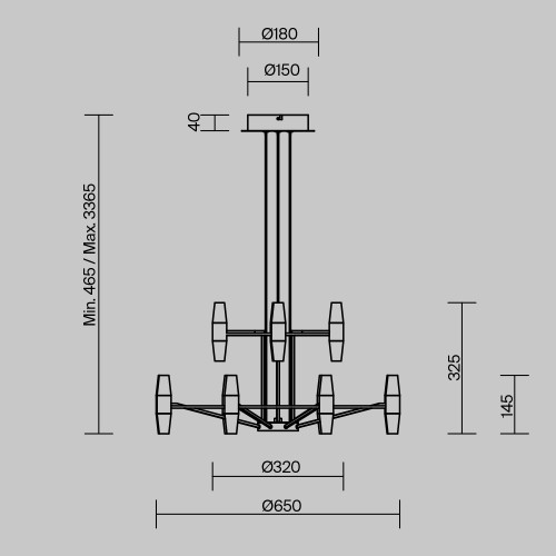 
                    Подвесной светильник Maytoni MOD401PL-L72BS3K        
    