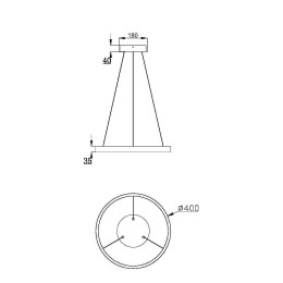 Подвесной светодиодный светильник Maytoni Rim MOD058PL-L22BK