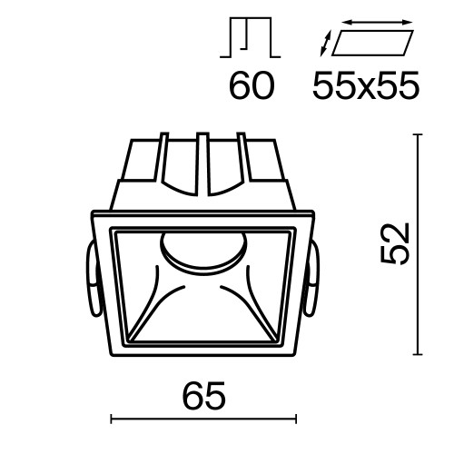 
                    Встраиваемый светильник Maytoni Technical DL043-01-10W3K-D-SQ-WB        
    