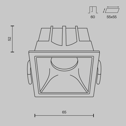 
                    Встраиваемый светильник Maytoni Technical DL043-01-10W3K-D-SQ-WB        
    